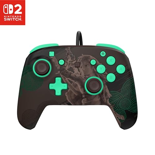 Turtle Beach Rematch Wired Controller The Legend of Zelda Nintendo Switch 2 | Nintendo Switch 2, Lite, OLED, Hall-Effect Thumbsticks, 2 Mappable Buttons, Glows-in-the-Dark, C-Button, The Legend of Zelda - color: Zelda