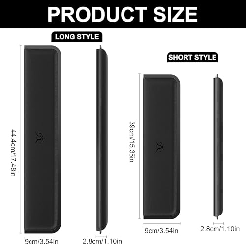Computer Keyboard Wrist Rest Pad, Ergonomic Soft Memory Foam Wrist Support w/Anti-Slip Rubber Base, Black (Ice silk cloth, 15.35 in*3.54 in*1.1 in) - size: 15.35 in*3.54 in*1.1 in, style: Ice silk cloth