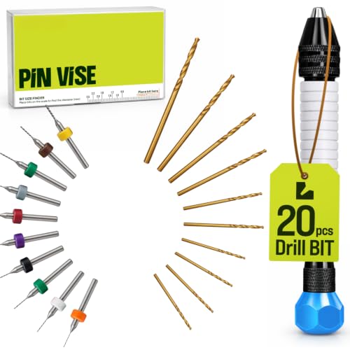 Micro Drill Bits Set with Pin Vise Hand Drill Manual, Jewelry Drill Kit - style: Professional