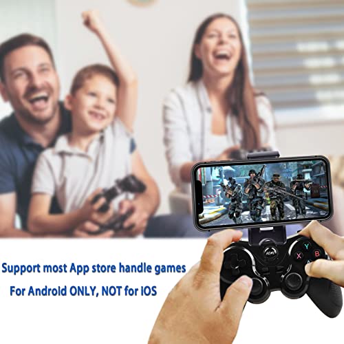 Android Game Controller Key Mapping Function Wireless Gaming Controller Gamepad for PUBG Mobile, Call of Duty Mobile, Android Phone/Tablet, Samsung, Redmi, Motorola, One+ - Not for iOS/PC (Black) - color: Dark Black