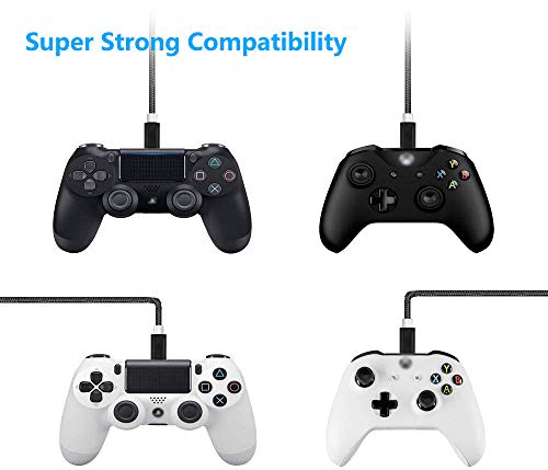 Akingdleo Replacement Controller Charging Cable, Sync Cord Compatible for PS4/ DualShock 4/PS4 Slim/PS4 Pro/Xbox One/Xbox One/One S/Xbox One Elite/Xbox One X Controllers (3.3ft)
