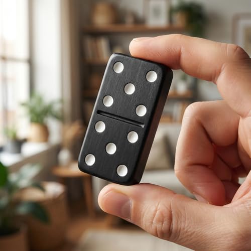 Mini Wooden Dominoes Set for Adults, 1 Pack - Classic Double Six Domino Game in a Wooden Case - Educational Board Games & Activity for Elderly People, Adults - style: 1 Pack
