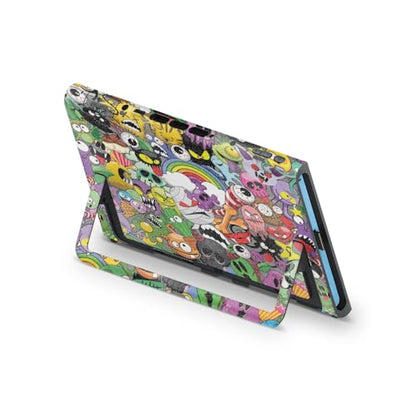 Glossy Glitter Gaming Skin Compatible with Nintendo Switch 2 Premium Kit - Monster Mash - Premium 3M Vinyl Protective Wrap Decal Cover - Easy to Apply | Crafted in The USA by MightySkins - color: Monster Mash, size: Switch 2 Premium Kit, style: Glossy Gli