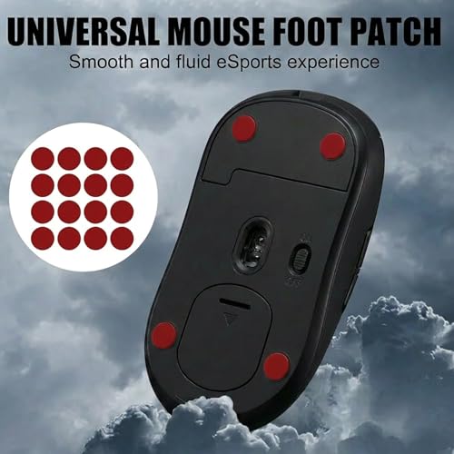 160 Pcs Mouse Slider Pads Replacement, PTFE Glide Dots 6mm and 7mm Universal Mouse Skates for Gaming Mouse and Office Mice, Smooth Glide Upgrade Compatible with Cloth or Hard Mousepads (Red) - size: Dia 6mm/7mm Red