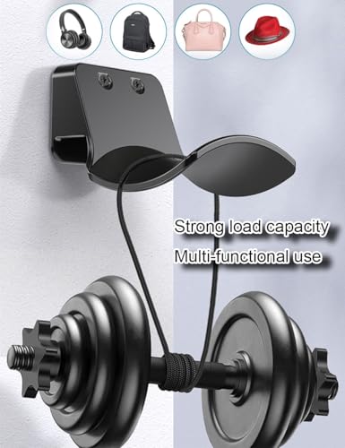 2-Pack Wall Mount Headphone Hanger Adhesive Screw-in Headset Hook | Stand fixted with screws for airpods max sennheiser sony bose beats akg - color: Black A(2 Pack)