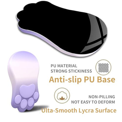 L-SPOUTTO Ergonomic Mouse Pad with Wrist Rest,Cute Mouse Pad Wrist Support | Cat Paw Comfortable Massage Design,Computer Pain Relief Mousepad with Non-Slip PU Base for Desk Laptop Gaming,Gradient Purple - color: Gradient Purple
