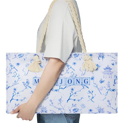 TIASUSAN American Mahjong Tile Set, 166 Blue Tiles, Bag and Mahjong Accessories, 4 All-in-One Rack/Pushers, Mahjong Set Complete - color: Blue