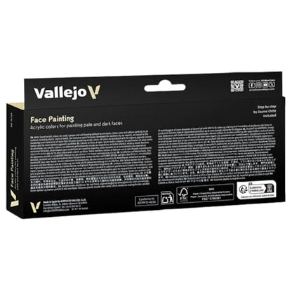 Vallejo - Face Painting Set | Model Color | Figure Color Series Miniature Model Kit to Create Realistic Tones and a Professional Approach with Artist-Grade Pigments | 8 Bottles x 18 ml. (0.60 fl.oz) - style: Face Painting