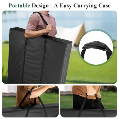 36 Inch Domino Table Storage Bag, Carry Case for Mahjong Game Tables | Storage Bag for Square 4 Player Folding Card Table, Waterproof Dustproof Protective Cover - Black 36 x 36 x 2.5 Inch - size: 36" x 36" x 2.5"