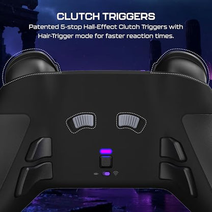 Turtle Beach Victrix Pro BFG Reloaded Wireless Gaming Controller for PS5 | PS5, PS4, PlayStation, PC, Modular, Fightpad Module, Hall-Effect Sticks, Triggers, 4 Remappable Buttons, Esports, Black - color: Black