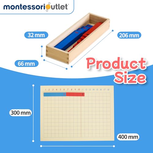 MONTESSORI OUTLET Addition Strip Board for 3-6 Years Montessori Education at School and Home - style: Addition Strip Board