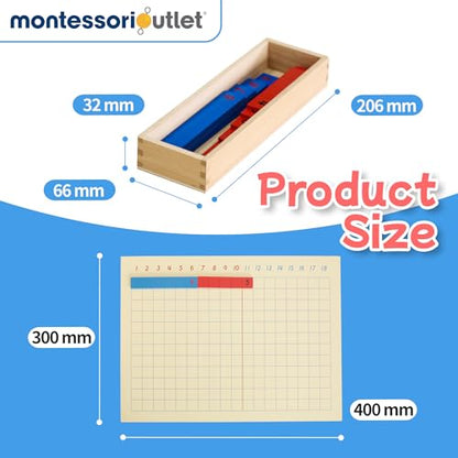 MONTESSORI OUTLET Addition Strip Board for 3-6 Years Montessori Education at School and Home - style: Addition Strip Board