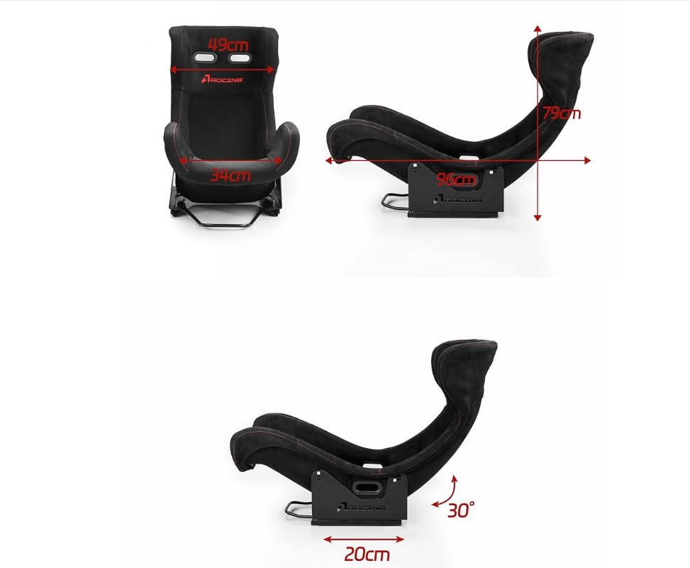 CS-Pro Modular Simracing Cockpit | Fully Adjustable | Direct drive Support, Compatible with Thrustmaster, Fanatec, Moza Racing on PC, Xbox and PS，for Wheels Up to 38NM,Includes 1PCS Expansion Tube - color: CSP Frame+F1 seat