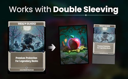 100% Hand-Drawn (Poison Apple) 65 ct Textured Matte TCG/MTG Art Card Sleeves by Realm Guard - style: Poison Apple