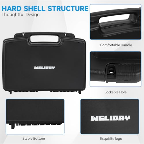 64 Slot Miniature Figure Storage & Carrying Case with 2 Foam Layers | Hard Shell Figurine Minature Case with 2 Customizable Foam Layers for Large Miniatures