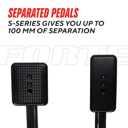 ASETEK SimSports Load Cell Forte S-Series Sim Racing Pedals for Immersive Racing in your Sim Racing Setup | Adjustable Pedals Arms for a Custom Fit | PC Compatible - size: Forte S-Series