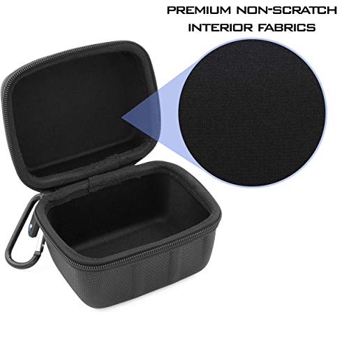 CASEMATIX Card Deck Box for Up To 200 Cards - Hard Shell Playing Card Case with Non-Scratch Fabrics and Metal Carabiner Compatible with Magic The Gathering and Other TCGs, Case Only