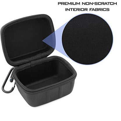 CASEMATIX Card Deck Box for Up To 200 Cards - Hard Shell Playing Card Case with Non-Scratch Fabrics and Metal Carabiner Compatible with Magic The Gathering and Other TCGs, Case Only