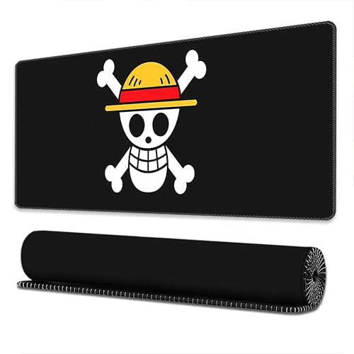 One Piece Pattern Extended Gaming Mouse Pad, 31.5 x 11.8 Inches Non-Slip Keyboard Mat with Stitched Edge for Gaming & Office (Piece) - color: Piece