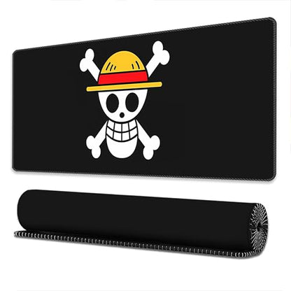 One Piece Pattern Extended Gaming Mouse Pad, 31.5 x 11.8 Inches Non-Slip Keyboard Mat with Stitched Edge for Gaming & Office (Piece) - color: Piece