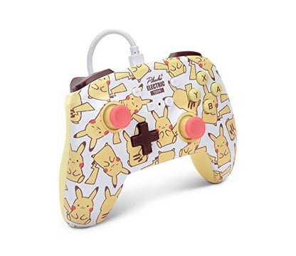 PowerA Enhanced Nintendo Switch and Switch 2 Wired Controller – Pikachu Blush, Officially licensed - color: Pikachu Blush