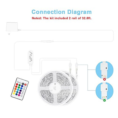 Tatazone RGBWW Smart LED Strip Lights, 65.6ft Tunable White 3000K to 6500K+RGB WiFi Led Lights Work with Alexa Google, Music Sync Color Changing Indoor for Kitchen, Room, Cabinet, 2 Roll of 32.8ft - style: WiFi-65.6ft-Alexa and Google