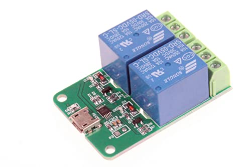 HID Drive-Free USB Computer Control Switch Relay Module USB Smart Switch Control Plug and Play (2-Channel Micro-USB) - size: 2-Channel Micro-USB