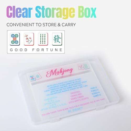 Mahjong Line Finder, 4 Pack Bright Mahjong Rules Helper Reader Tile Mixer Shufflers Beginner-Friendly Accessories (White) - color: White