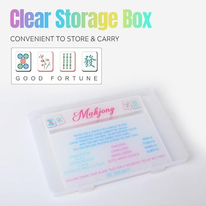 Mahjong Line Finder, 4 Pack Bright Mahjong Rules Helper Reader Tile Mixer Shufflers Beginner-Friendly Accessories (White) - color: White