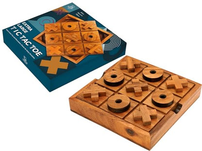 BSIRI Extra Large Tic Tac Toe Board Games - Ideal for Games, Family Games and Game Night for Adults, Farmhouse Decor for Coffee Table Decor, Unique Gifts for All Occasions (8.6 Inch) - style: Extra Large Tic Tac Toe