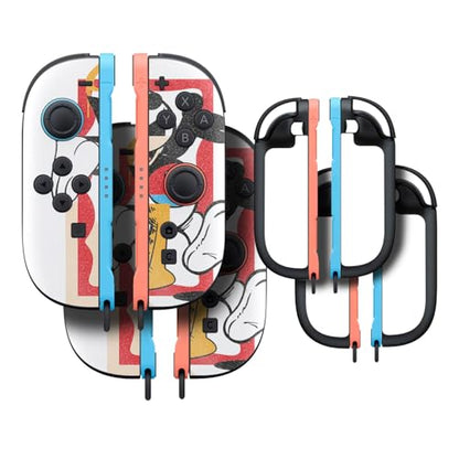 Glossy Glitter Gaming Skin Compatible With Nintendo Switch 2 Joy-Con Controller 2 Pack - Character Swap - Premium 3M Vinyl Protective Wrap Decal Cover - Easy To Apply Crafted in the USA by MightySkins - color: Character Swap, size: 2 Pack of Joy-Con Skins
