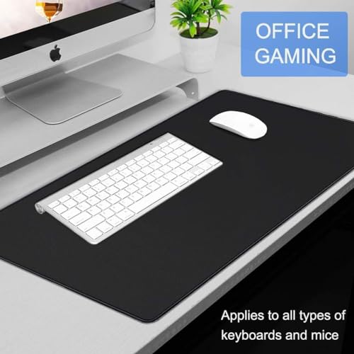 Large Extended Gaming Mouse Pad, Water Resist Non-Slip Mousepad Rubber Base Long Desk Mouse Pad with Stitched Edges, Computer Keyboard Mouse Mat for Gaming, Office & Home, 31.5 x 11.7 in, Black - color: Black, size: 31.5L x 11.7W inches