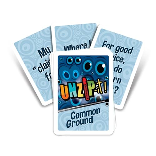 Trainers Warehouse Unzip It! Deck - Common Ground | Conversation Starters | Stimulate Conversations | Set of 30 Unique Prompt Cards (Common Ground Deck Only) - color: Common Ground Deck Only