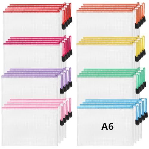 Jetec 32 Pcs Mesh Zipper Bags Bikini Organizer,Stylish Color,7.5 x 5 Inch - color: Stylish Color, size: 7.5 x 5 Inch