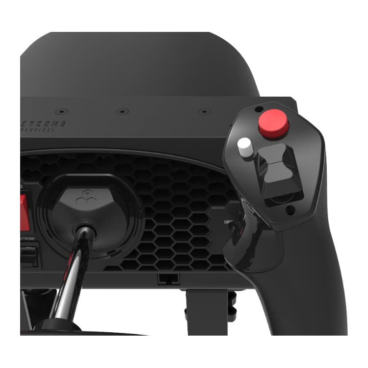 Honeycomb Alpha Yoke Plus Bravo Throttle Quadrant and 4 Port USB (3 Items) | Includes Alpha Flight Yoke, Bravo Throttle Quadrant and Knox Gear 4-Port USB 3.0 Hub, Pc and Mac Compatible - size: Bundle (3 Items)