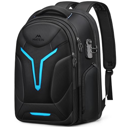 MATEIN 18 inch Gaming Laptop Backpack with Thick Padded Laptop Compartment | Anti Theft, Extra Large Backpack with Rain Cover, Waterproof Travel Bag, Tech Organizer Gaming Accessories