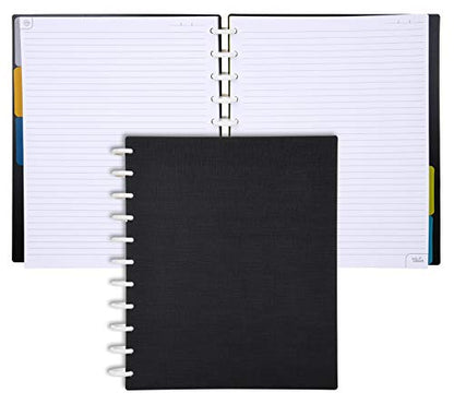 Talia Discbound Notebooks, Planner, Customizable, (Black, Letter (8.5in x 11in)) - color: Black, size: Letter (8.5in x 11in)