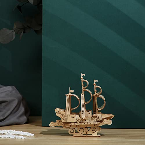 3D Wooden Puzzles Ocean - Sailboat Model Kits, Brainteaser and Puzzle for Christmas/Birthday,Gifts for Adults and Teens to Build Combination - style: Sailboat