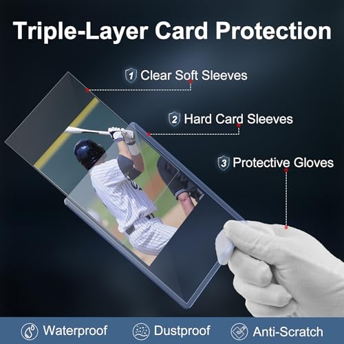 1000 Card Sleeves Hard Plastic, 3"X4" Baseball Card Protector, Premium Trading Card Holder for Sports and Game Cards (500 Hard Sleeves + 500 Soft Sleeves) - size: 500 Hard Sleeves+500 Soft Sleeves