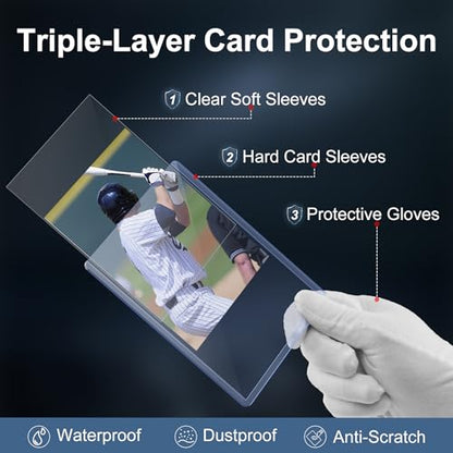 1000 Card Sleeves Hard Plastic, 3"X4" Baseball Card Protector, Premium Trading Card Holder for Sports and Game Cards (500 Hard Sleeves + 500 Soft Sleeves) - size: 500 Hard Sleeves+500 Soft Sleeves