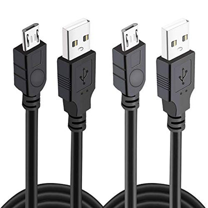 Xahpower 2 Pack 10Ft Controller Charging Cable for PS4, Play and Charge Micro USB Charger High Speed Data Sync Cord for Playstation4 PS4 Slim/Pro Controller, Xbox One S/X Controller, Android