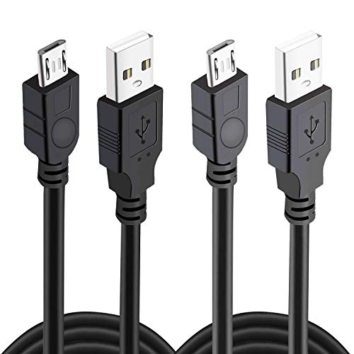 Xahpower 2 Pack 10Ft Controller Charging Cable for PS4, Play and Charge Micro USB Charger High Speed Data Sync Cord for Playstation4 PS4 Slim/Pro Controller, Xbox One S/X Controller, Android