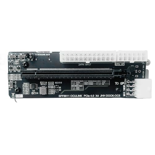 JMT M.2 M-Key to PCIE 4.0X4 SFF 8611 External Graphics Card Stand Bracket Compatible with Oculink/M.2 NVMe Laptop eGPU GDP NUC (Dock-OC5 + Metal Case) - color: DOCK-OC5 + Metal Case