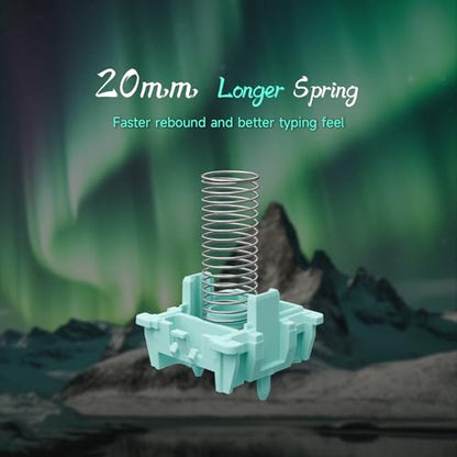GATERON Magnetic Jade Pro Linear HE Keyboard Switches(90PCS) | Linear,Factory Pre-lubed,Freely Setting Pre-Travel,20mm Longer Spring,compatible for Magnetic Gaming Keyboard - size: 90PCS