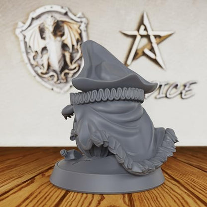 AUSPDICE Amphibious Swashbuckler, 28mm Pirate Captain, DND Miniatures-AS193 | Unpainted Billy Quacks Frog Fantasy Figure for RPG Adventures, Dungeons and Dragons, TTRPG, Tabletop Games and Role Playing