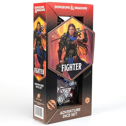 D&D Adventure Dice (Fighter Class: Red) - style: Fighter Class: Red
