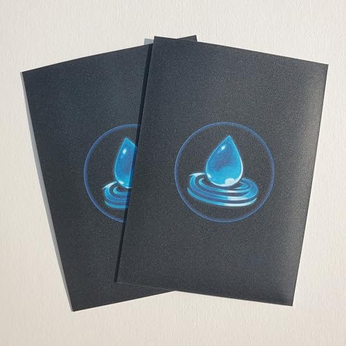 Elements I - 100 Textured Matte TCG Card Sleeves - Fits Magic MTG Commander Pokemon and Other Card Games - Playing Card Sleeves (Water) - style: Water