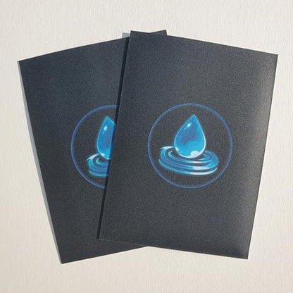 Elements I - 100 Textured Matte TCG Card Sleeves - Fits Magic MTG Commander Pokemon and Other Card Games - Playing Card Sleeves (Water) - style: Water
