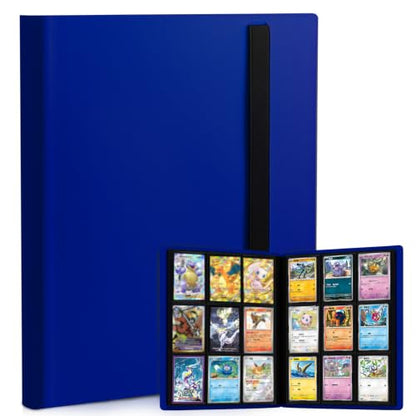 Trading Card Binder, 9 Pocket 20 Pages 360 Cards, Suitable for MTG, TCG(Dark Blue) - color: Dark Blue