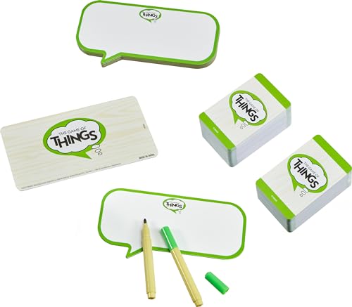 Mattel Games the Game of Things Party Board Game for Teens, Adults, Family Nighs & Parties, Includes Erasable Boards & Wet Erase Markers